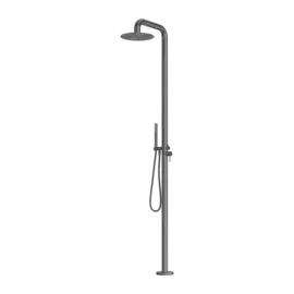ZEN SS316L OUTDOOR FREESTANDING SHOWER COLUMN GRAPHITE 