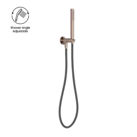 ZEN SS316L SHOWER ON BRACKET WITH OUTDOOR SHOWER HOSE BRUSHED BRONZE 