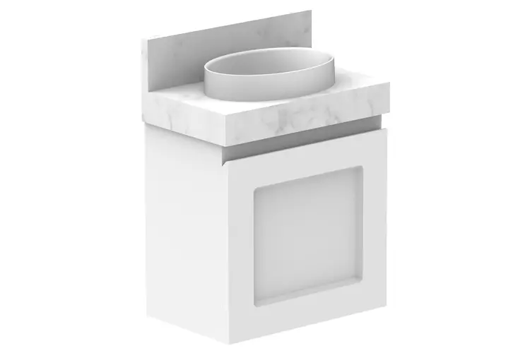 London Mini 400 WH Gloss Basin DU 
