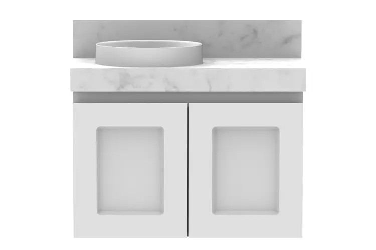 London Mini 600 WH Gloss Basin CS 
