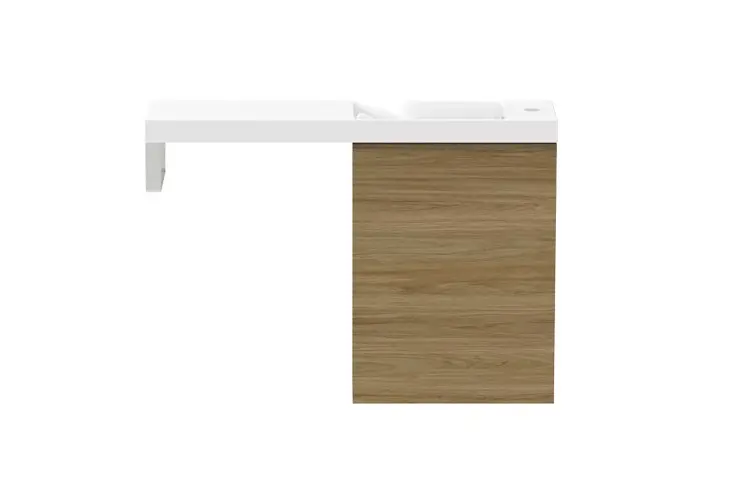 Petite floor-mounted vanity Rail 800 Top / 400 Cab WK CM 