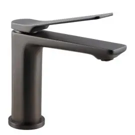 RUSHY - Gun Metal Basin Mixer Tap Short