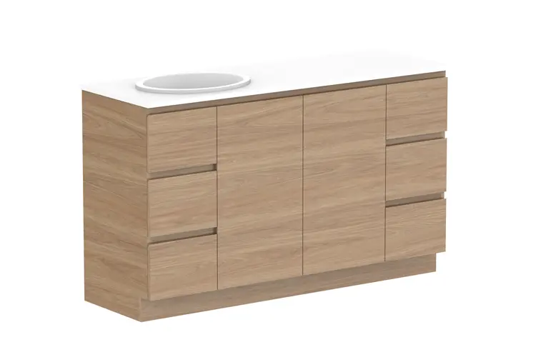 Glacier Pro Dor&Drw Trio 1500 With Kickboard L CS (CAESARSTONE FINISH)  