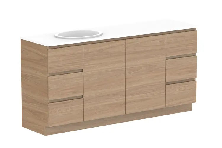 Glacier Pro Dor&Drw Trio 1800 WITH KICKBOARD L CS (CAESARSTONE FINISH) 