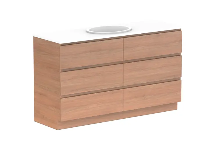 Glacier Lite All Drw Trio 1500 With Kickboard C CS (Caesarstone Finish)