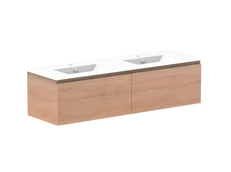 Glacier Marble Top Pro All Drw Slim 1500 WH D CM 