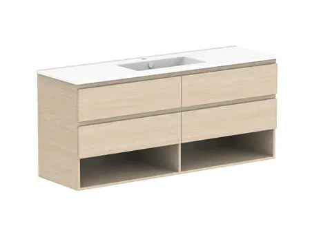 Glacier Marble Top Lite Shelf Twin 1500 WH C CM 