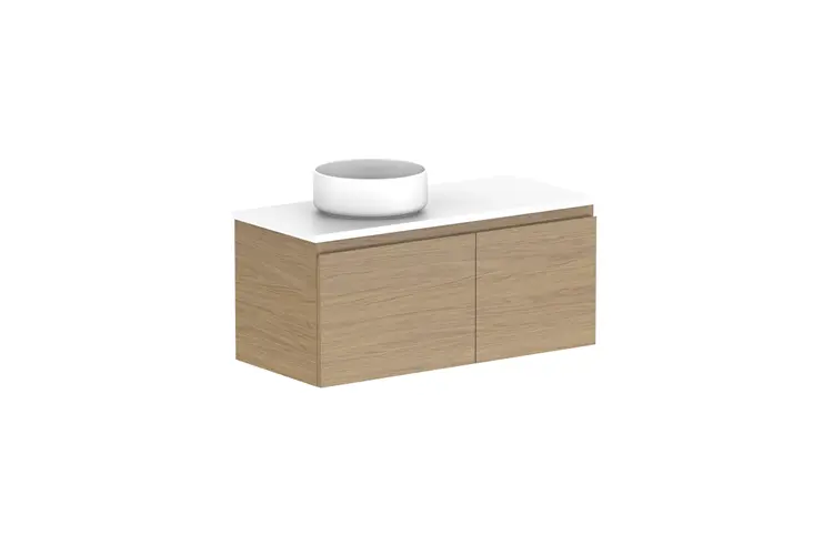 Glacier Lite Ens Dor&Drw Slim 900WH L CS (CAESARSTONE FINISH)