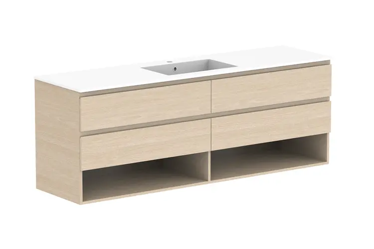 Glacier Customizable Premium Pro Shelf Twin 1800 WH C CP 