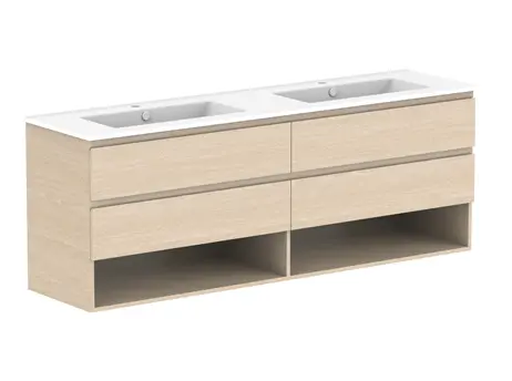 Glacier Marble Top Pro Shelf Twin 1800 WH D CM 