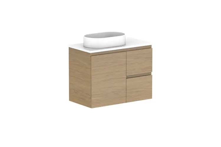 Glacier Lite Ens Dor&Drw Twin 750WH L CS (CAESARSTONE FINISH) 