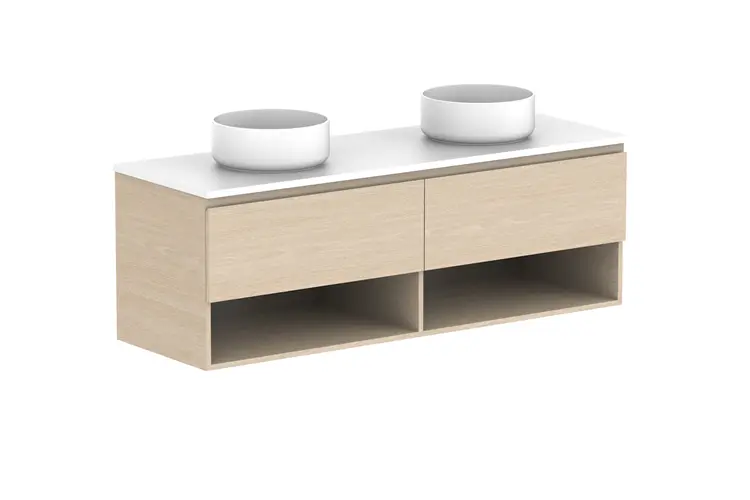 Glacier Pro Shelf Slim 1500 WH Double Bowl - DU