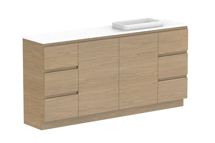 Glacier Lite Ens Dor&Drw Tro 1800WITH KICKBOARD R CS (CAESARSTONE FINISH)