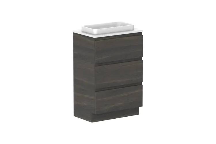 Glacier Pro Ens All Drw Trio 600WITH KICKBOARD C CS (CAESARSTONE FINISH) 