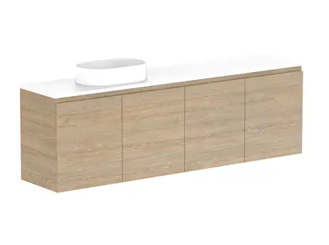 Glacier Caesarstone finish Lite All Dor Ens Twn 1800WH L CS   