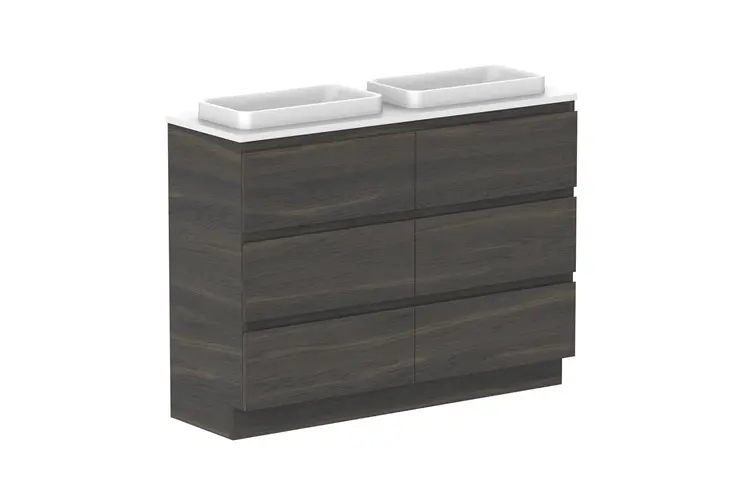 Glacier Pro Ens All Drw Trio 1200WITH KICKBOARD D CS (CAESARSTONE FINISH)