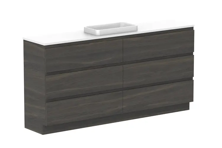 Glacier Pro Ens All Drw Trio 1800WITH KICKBOARD C CS (CAESARSTONE FINISH) 