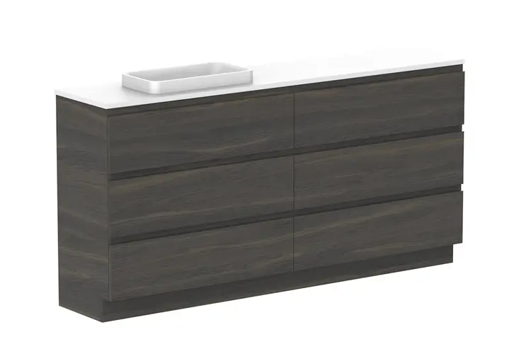 Glacier Pro Ens All Drw Trio 1800WITH KICKBOARD L CS (CAESARSTONE FINISH) 