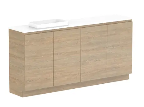 Glacier Caesarstone finish Pro All Door Ens Tro 1800WK L CS 