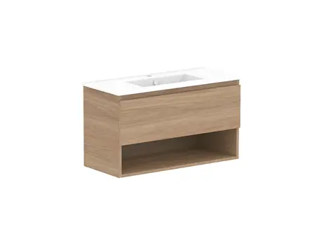 Glacier Durable finish Lite Ens Shelf Slim 900 WH C DU 