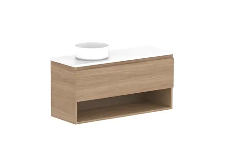 Glacier Durable finish Lite Ens Shelf Slim 1050 WH L DU 