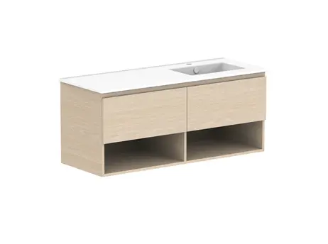 Glacier Customizable Premium Lite Ens Shelf Slim 1200 WH Right Side CP 