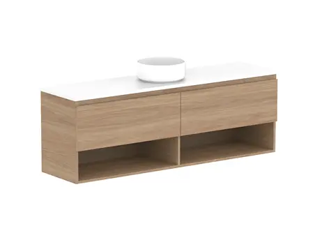 Glacier Caesarstone finish Lite Ens Shelf Slim 1500 WH C CS  