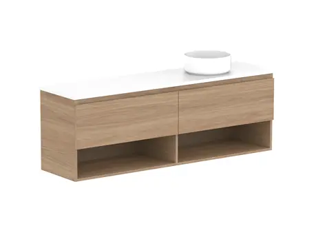 Glacier Customizable Premium Lite Ens Shelf Slim 1500 WH R CP 