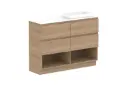 Glacier Lite Ens Shelf Twin 1200 WITH KICKBOARD R CS (CAESARSTONE FINISH)