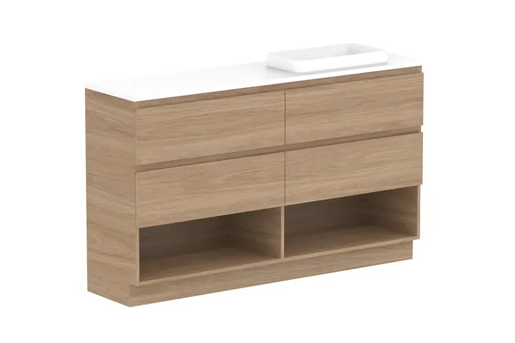 Glacier Lite Ens Shelf Twin 1500 WITH KICKBOARD R CP (CUSTOMIZABLE PREMIUM) 