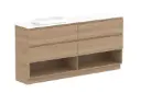 Glacier Lite Ens Shelf Twin 1800 WITH KICKBOARD L CS (CAESARSTONE FINISH)  