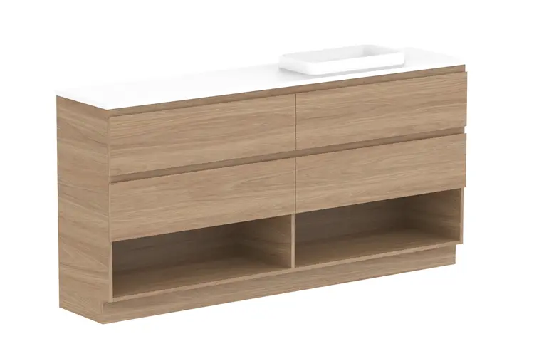 Glacier Lite Ens Shelf Twin 1800 WITH KICKBOARD R CP (CUSTOMIZABLE PREMIUM) 