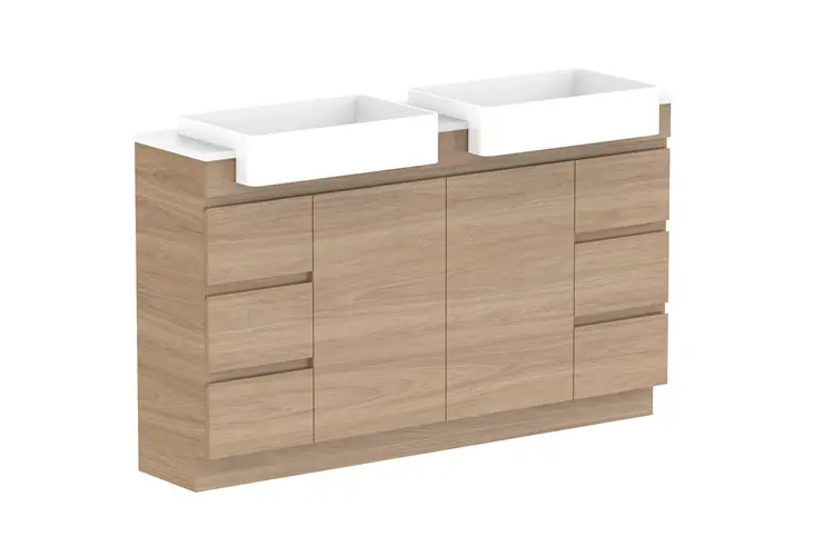 Glacier Lite SR Dor&Drw Trio 1500WITH KICKBOARD D CS (CAESARSTONE FINISH) 