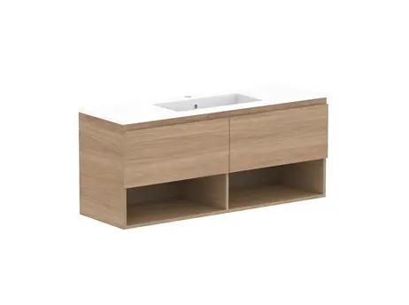 Glacier Customizable Premium Pro Ens Shelf Twin 1200 WK Left Side CP 