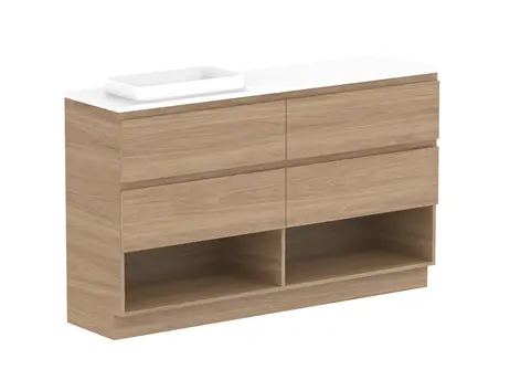 Glacier Customizable Premium Pro Ens Shelf Twin 1500 WK L CP 