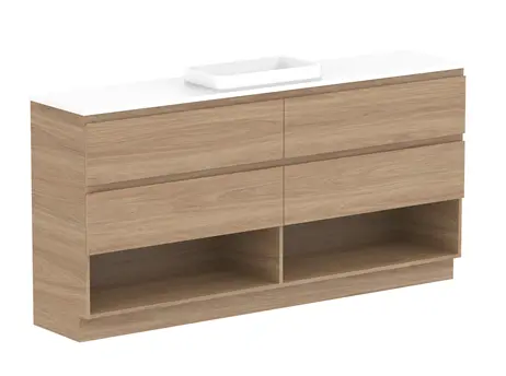 Glacier Caesarstone finish Pro Ens Shelf Twin 1800 WK C CS 