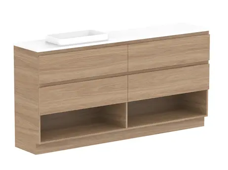 Glacier Caesarstone finish Pro Ens Shelf Twin 1800 WK L CS  