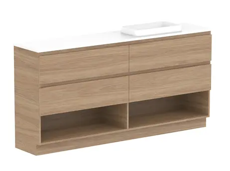 Glacier Caesarstone finish Pro Ens Shelf Twin 1800 WK R CS 