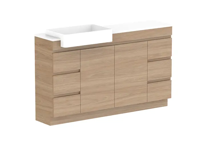 Glacier Pro SR Dor&Drw Trio 1500 With Kick Board Left Bowl - CS