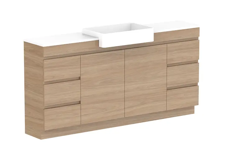 Glacier Pro SR Dor&Drw Trio 1800 With Kick Board Centre Bowl - CP