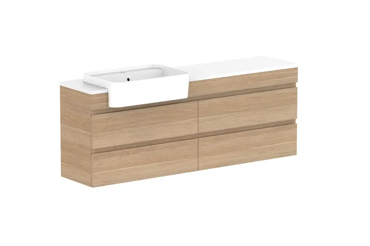 Glacier Pro SR All Drw Twin 1500 WH L CS (CAESARSTONE FINISH)