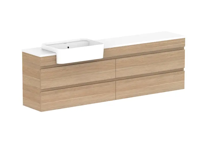 Glacier Pro SR All Drw Twin 1800 WH L CS (CAESARSTONE FINISH)