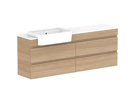 Glacier Caesarstone finish Lite SR All Drw Twin 1500WH L CS  