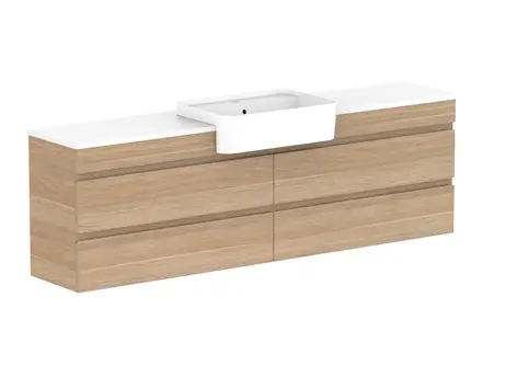 Glacier Caesarstone finish Lite SR All Drw Twin 1800WH C CS 