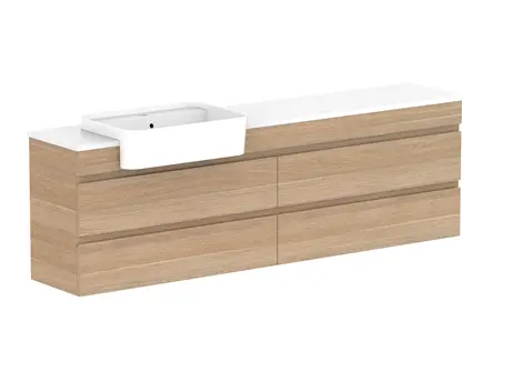 Glacier Caesarstone finish Lite SR All Drw Twin 1800WH L CS 