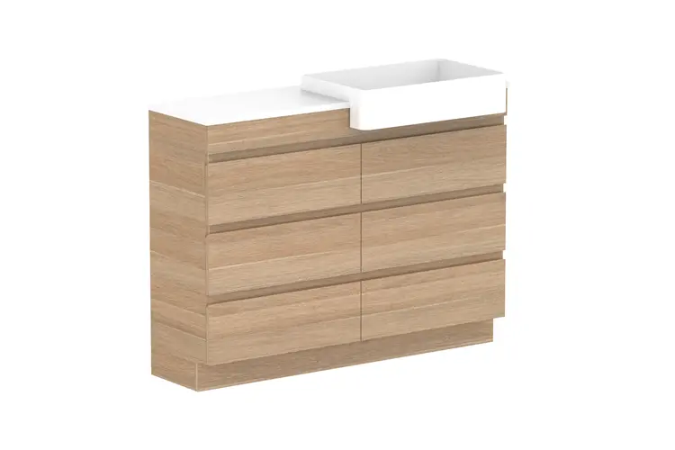 Glacier Pro SR All Drw Trio 1200 WITH KICKBOARD R CS (CAESARSTONE FINISH) 