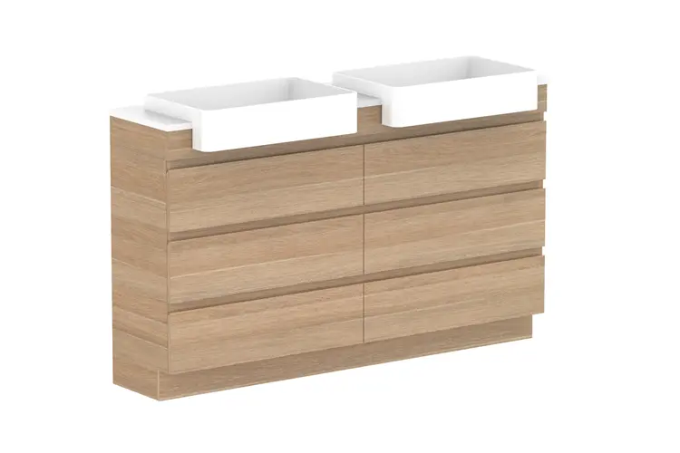 Glacier Pro SR All Drw Trio 1500 WITH KICKBOARD D CS (CAESARSTONE FINISH) 