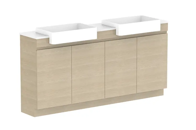 Glacier Pro SR All Door Trio 1800WITH KICKBOARD D CS (CAESARSTONE FINISH) 