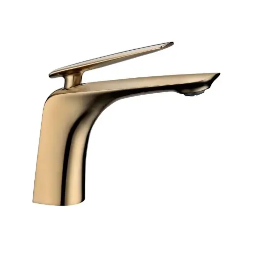 [BT201.04] Bellino Brushed Yellow Gold Basin Mixer Tap 