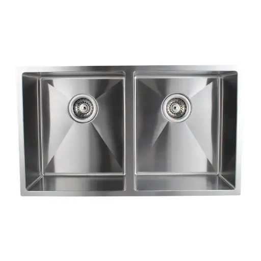 [CH7744R.KS] 770x440x230mm Chrome Stainless Steel Double Bowl Kitchen Sink